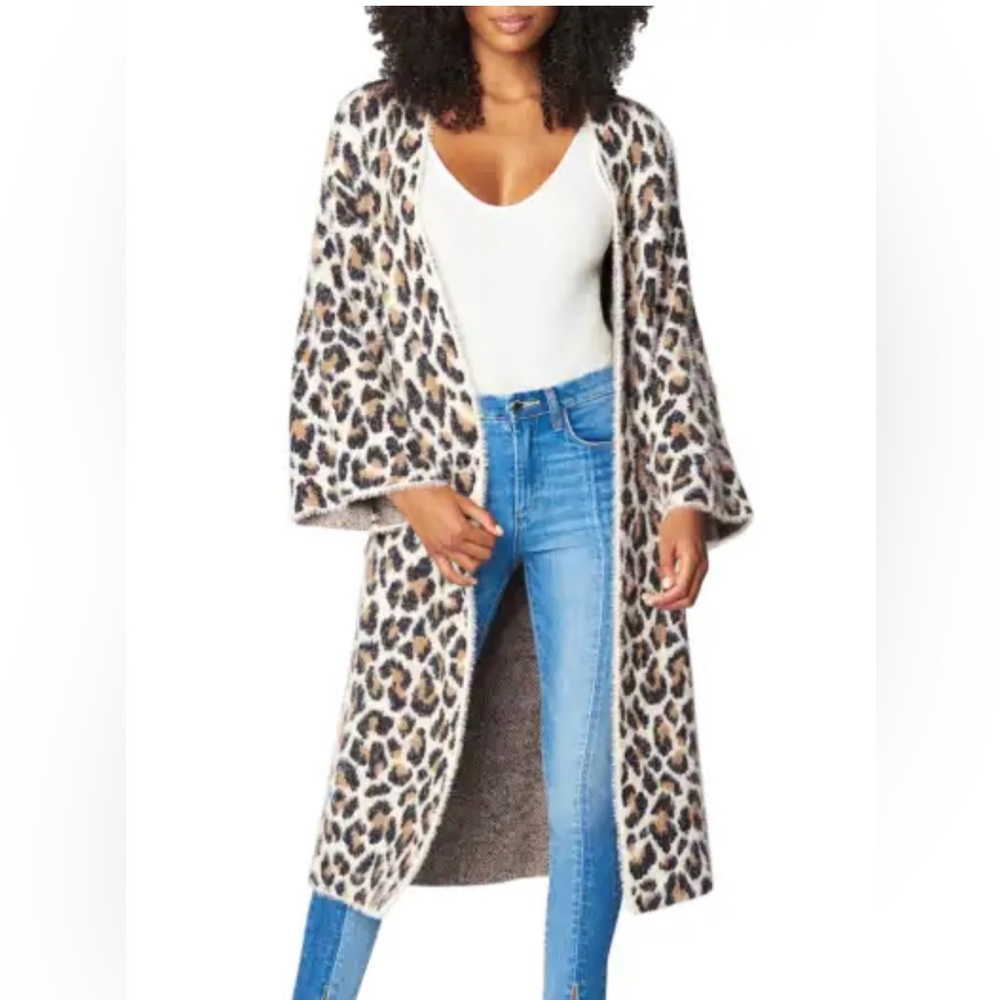 Women’s Blank NYC Leopard Duster Cardigan | Size L | NWOT